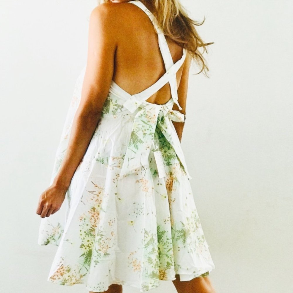 NWT Free People Let The Sunshine In Mini Dress, Light Combo, Sz. S